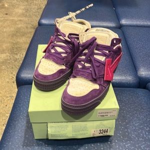 off white floating arrow sneaker purple sz 41